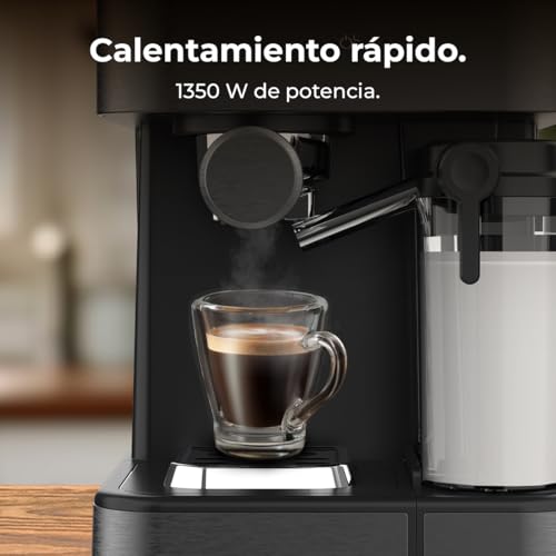 Cafetière Express Semi-automatique Power Espresso ColdBrew Latte Oscuro. 1350W, 20 Bars | Elevira