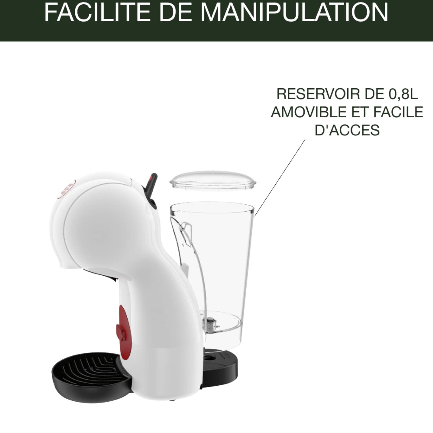 Machine à café capsules, 15 bars, Multi-boisson, Mode économie, Piccolo XS | Elevira
