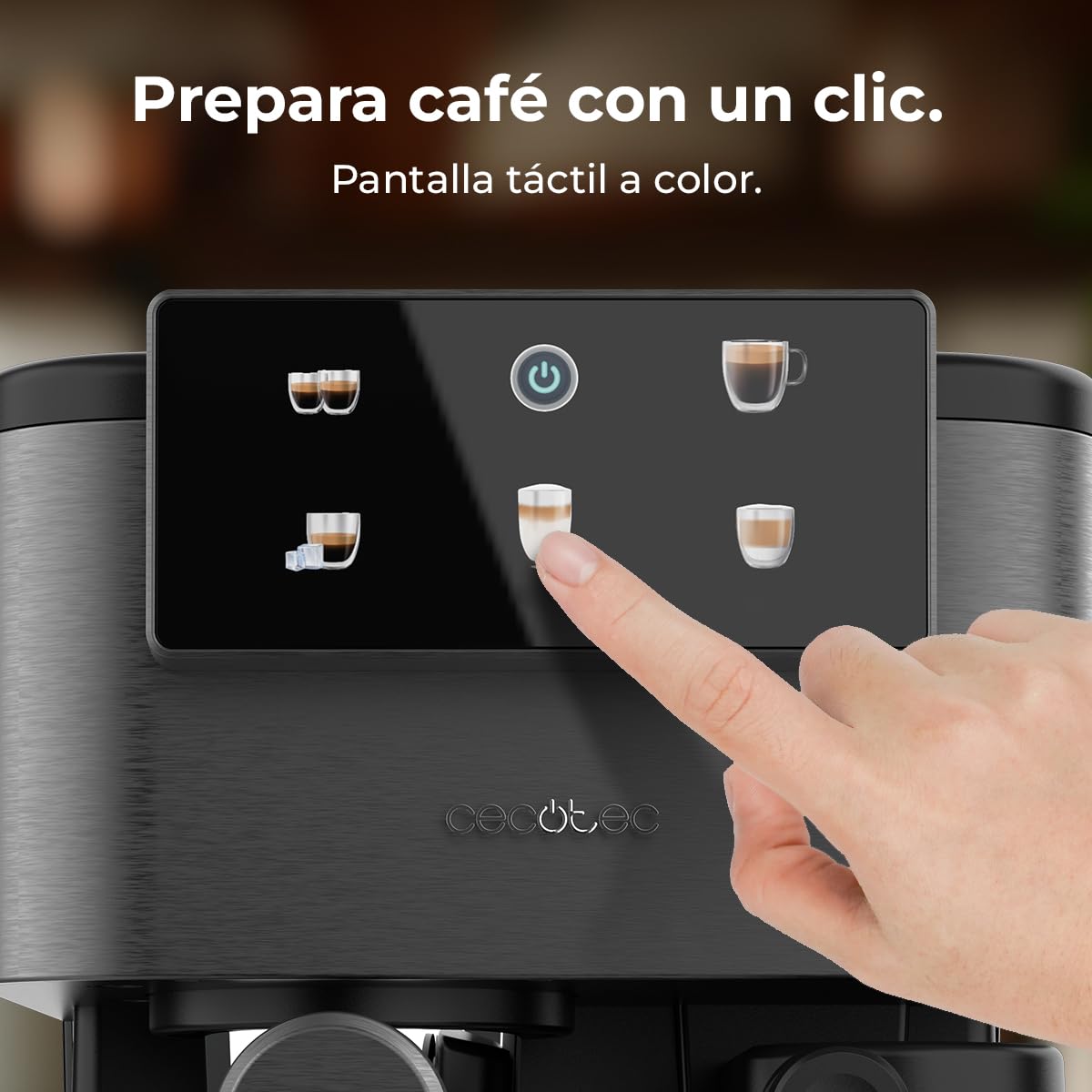 Cafetière Express Semi-automatique Power Espresso ColdBrew Latte Oscuro. 1350W, 20 Bars | Elevira