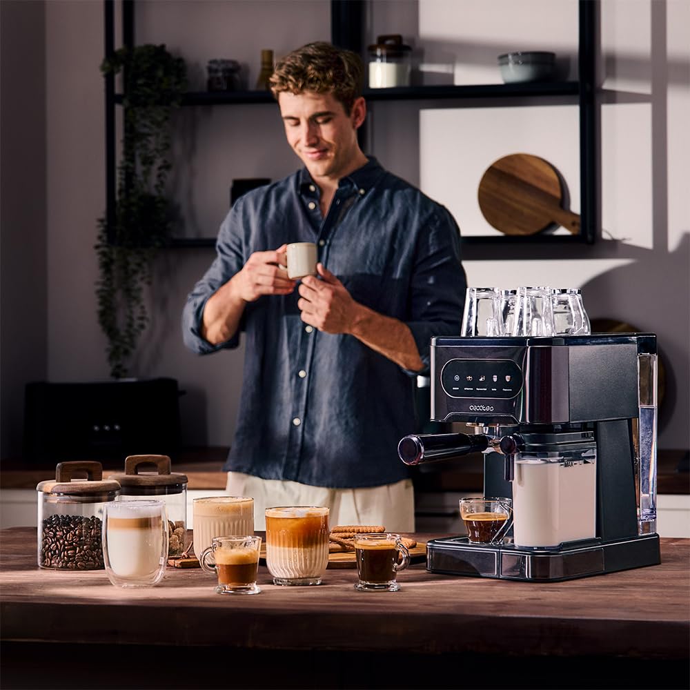 Machine à Café Expresso Power Espresso 20 ColdBrew Latte +. 1350W, 20 Bars, Écran Tactile Couleur, Réservoir d'Eau 1,5L | Elevira