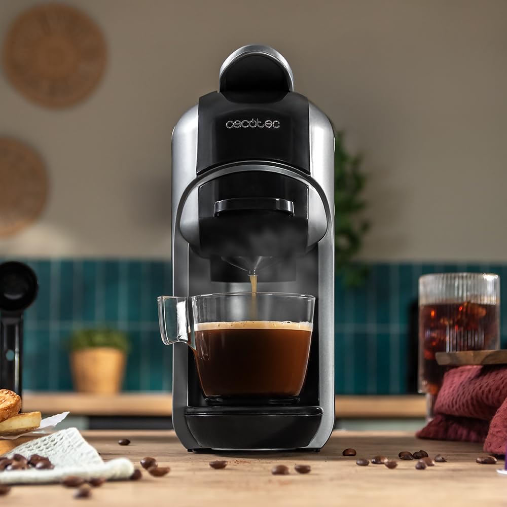 Cafetière espresso très compacte 3 en 1, machines à café à capsules Noir | Elevira