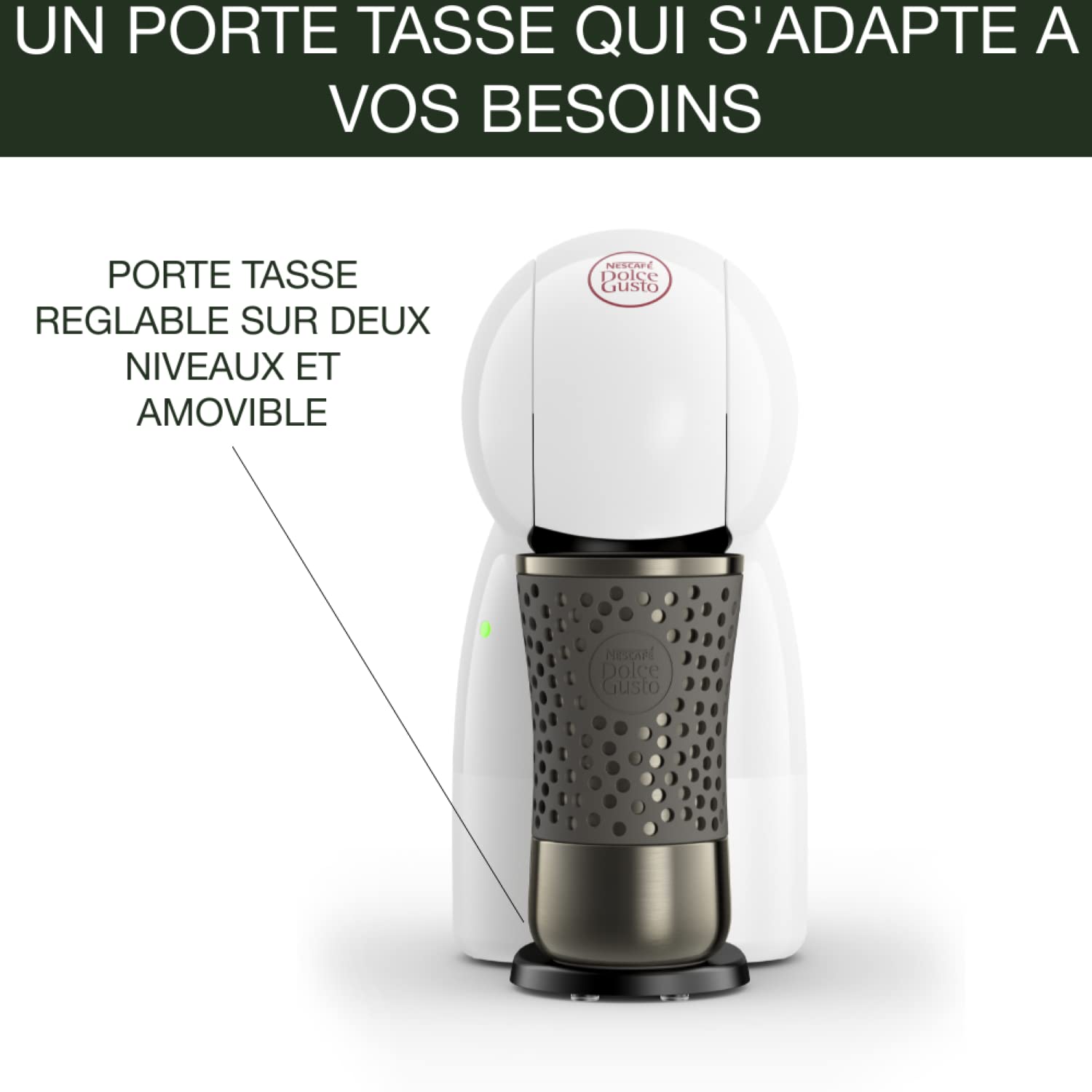 Machine à café capsules, 15 bars, Multi-boisson, Mode économie, Piccolo XS | Elevira
