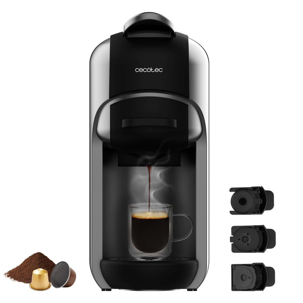 Cafetière espresso très compacte 3 en 1, machines à café à capsules Noir | Elevira