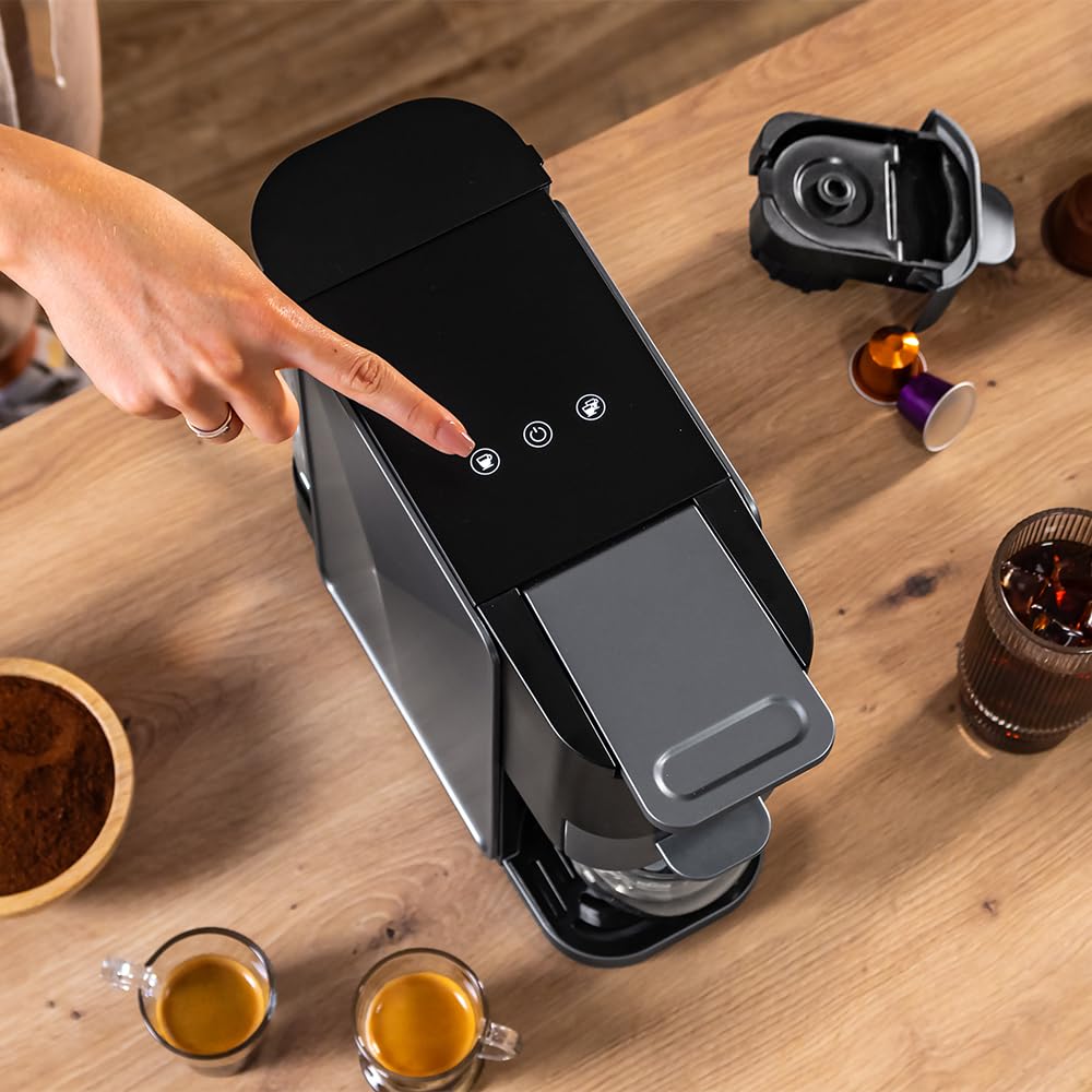 machines à café à capsules FreeStyle Compact White. Cafetière espresso très compacte 4 en 1 | Elevira