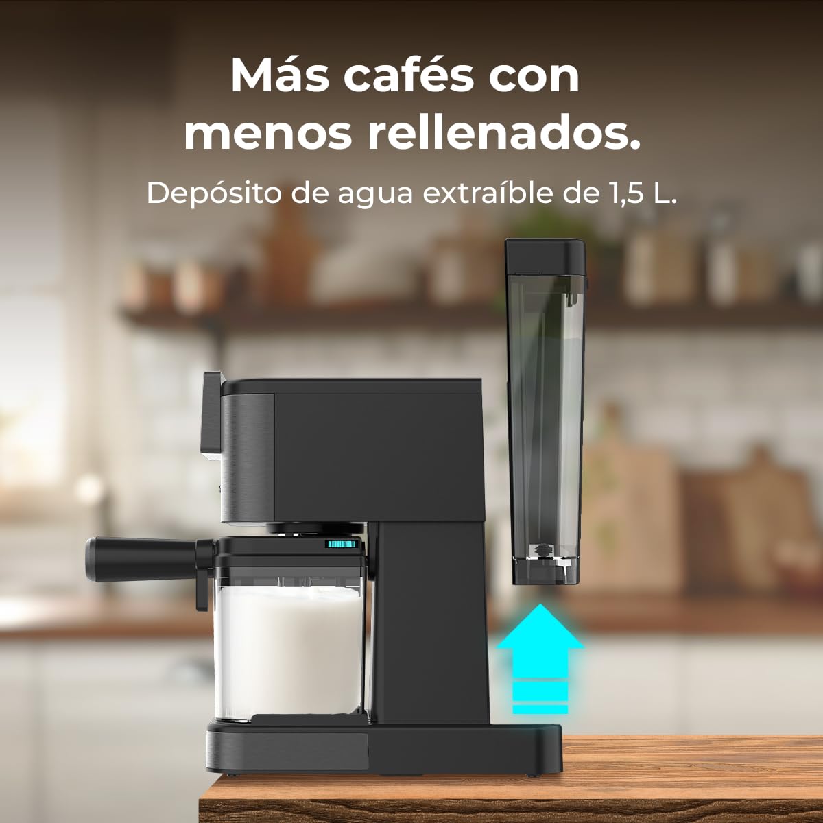 Cafetière Express Semi-automatique Power Espresso ColdBrew Latte Oscuro. 1350W, 20 Bars | Elevira