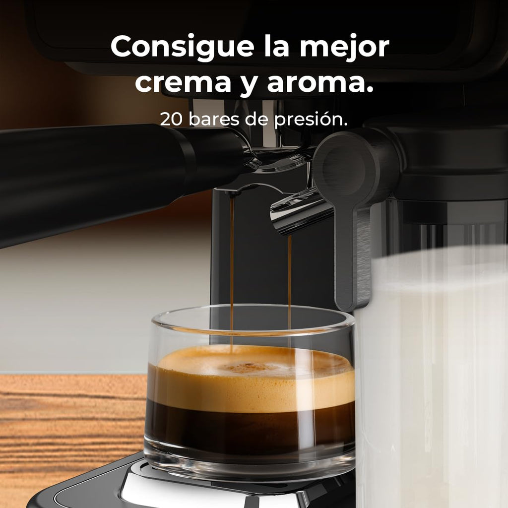 Cafetières Express Semi-automatiques Power Espresso Touch ColdBrew Latte, 20 Bars, 1350W | Elevira