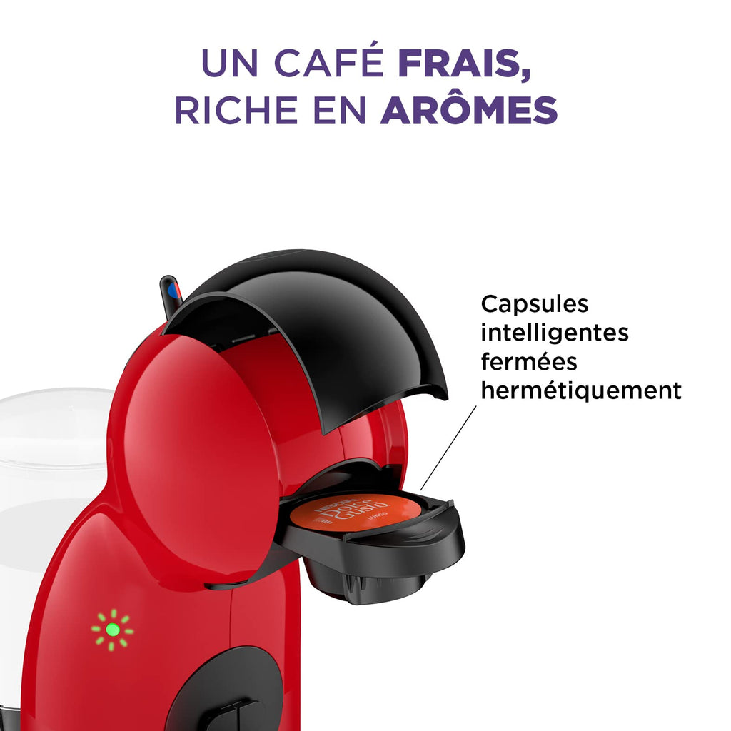 Machine à café capsules, Pression 15 Bars, Cafetière Dosettes Rouge et Noir | Elevira