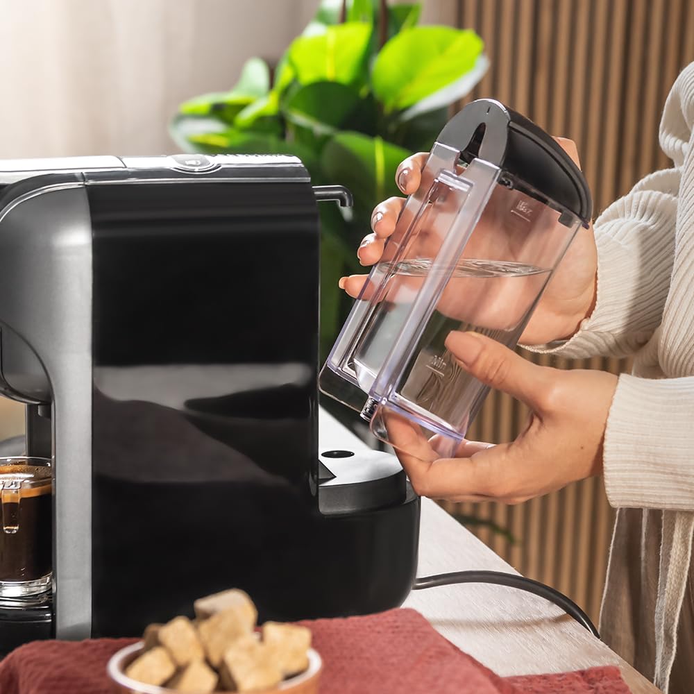 Cafetière espresso très compacte 3 en 1, machines à café à capsules Noir | Elevira