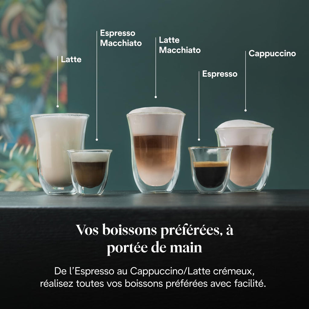 Machine à Expresso avec Buse à Mousse de Lait Professionnelle, Réservoir de 1 L, Boîtier en Métal | Elevira