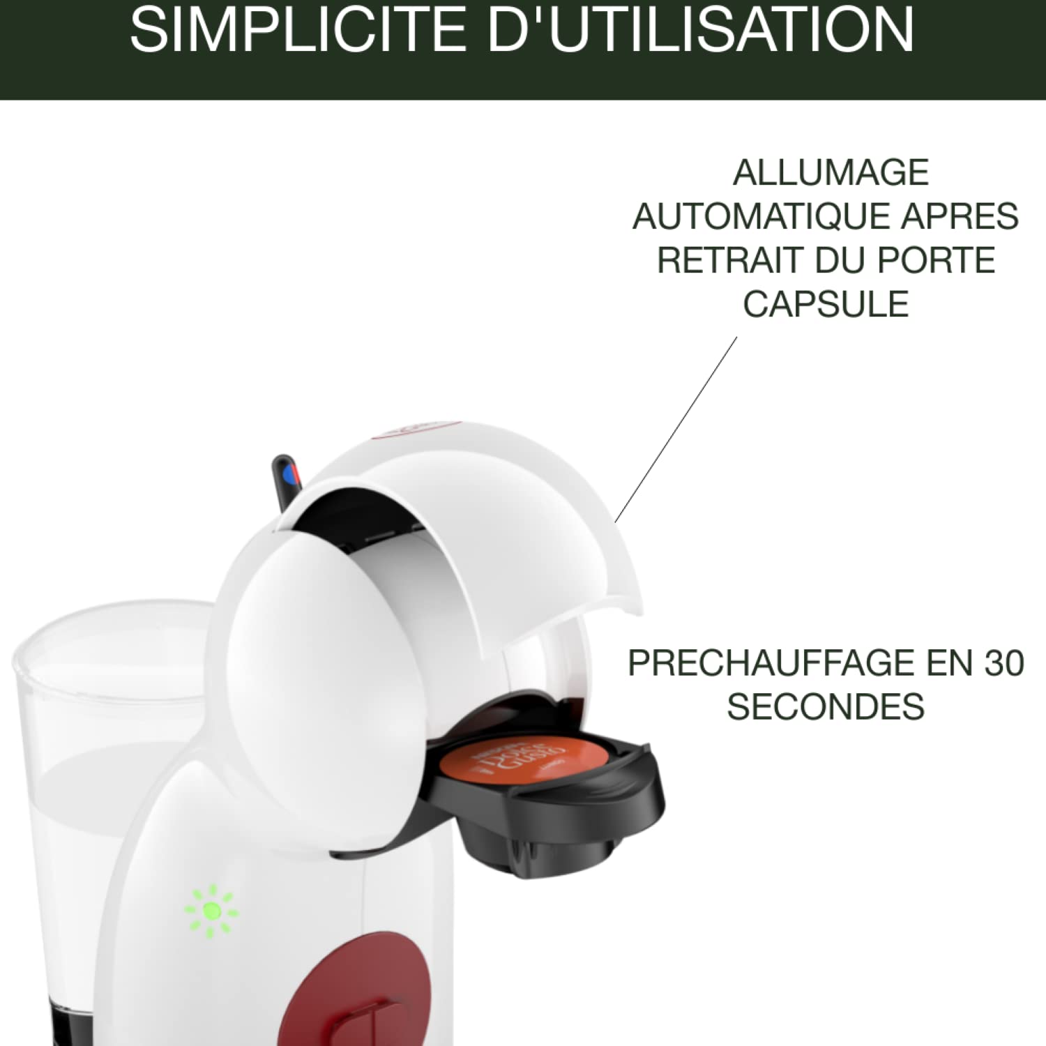 Machine à café capsules, 15 bars, Multi-boisson, Mode économie, Piccolo XS | Elevira