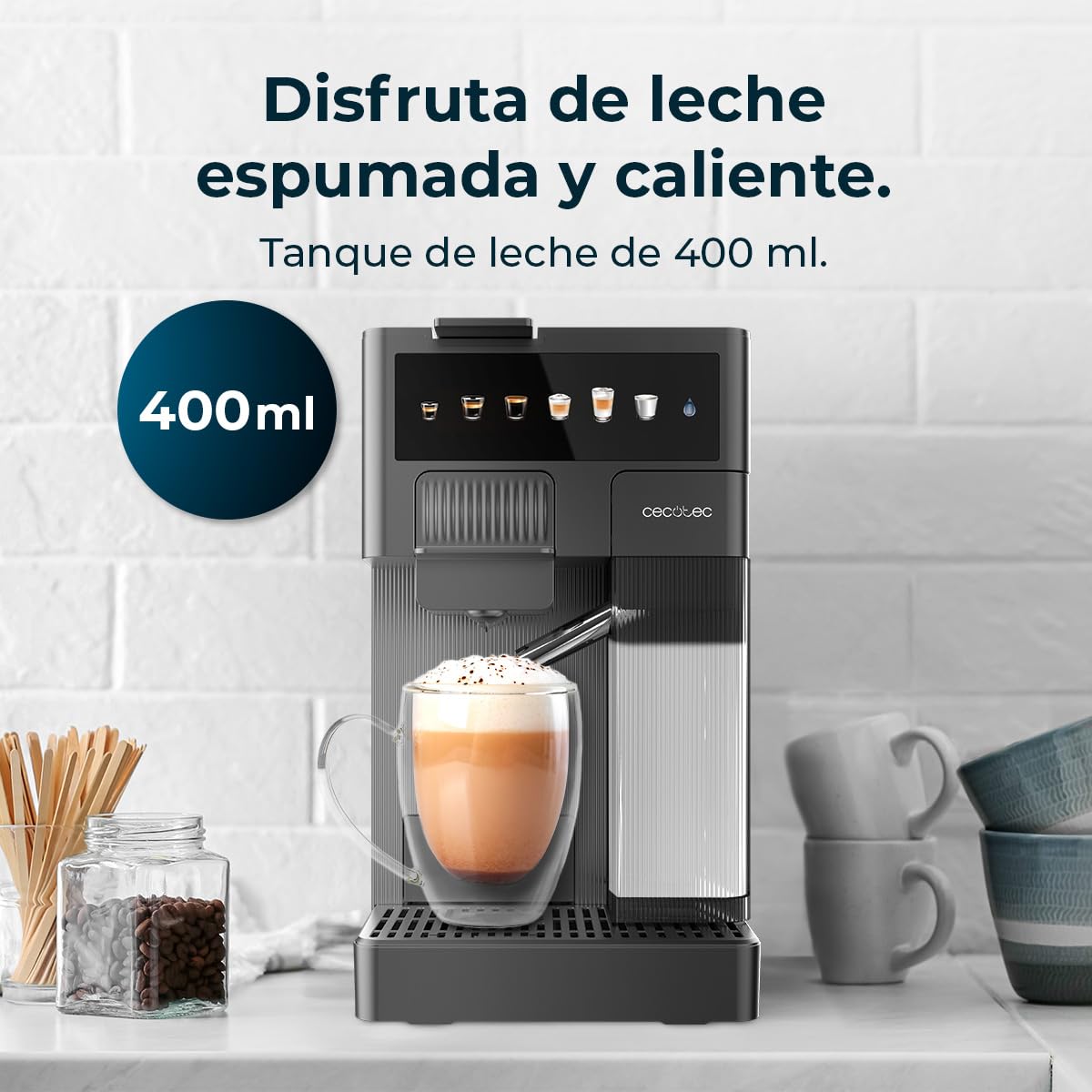 Machine a Café FreeStyle Latte. Cafetière à Capsules avec Réservoir à Lait 400 ml | Elevira