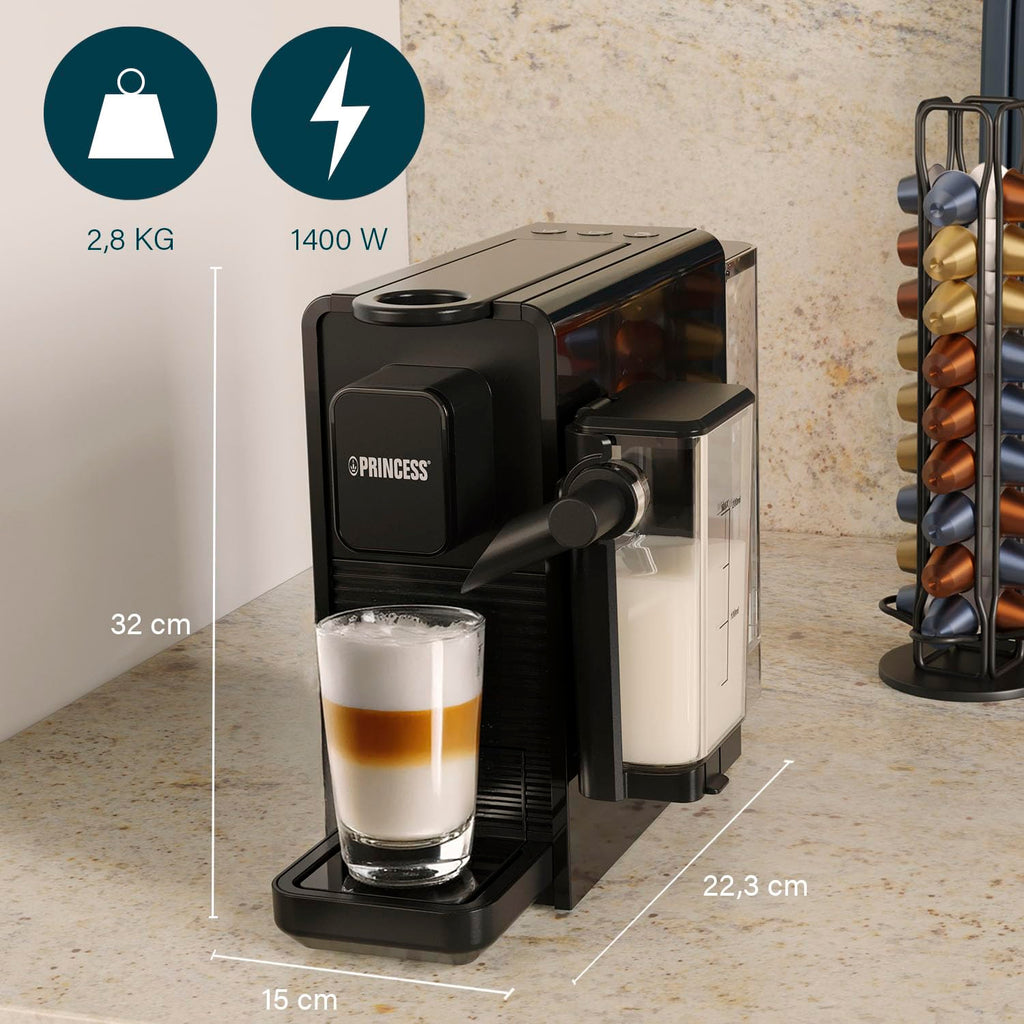 Machine à Café à Capsules and Latte Pro, Lait Automatique, 20 Bars | Elevira