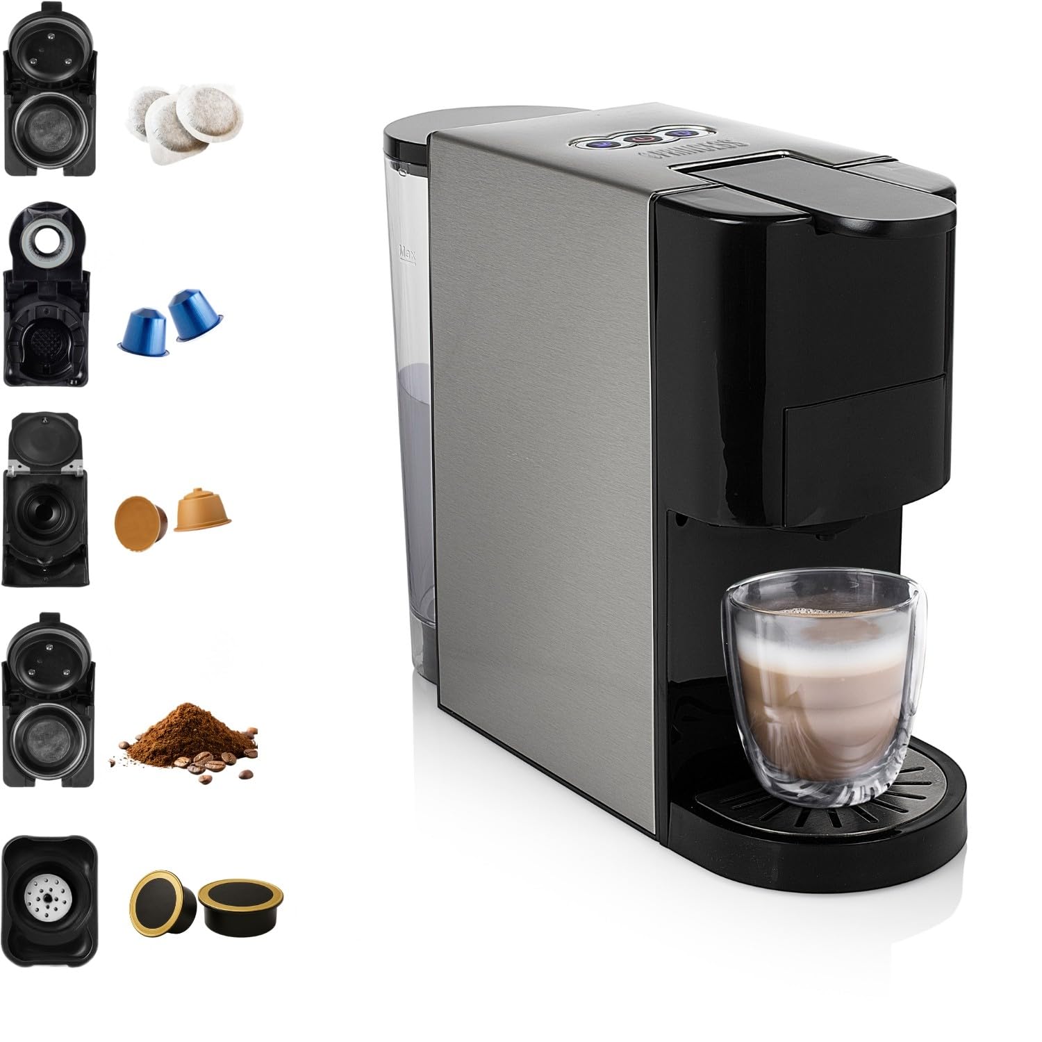 Machine à café - Multicapsules - 0,8 L - 1450 W | Elevira