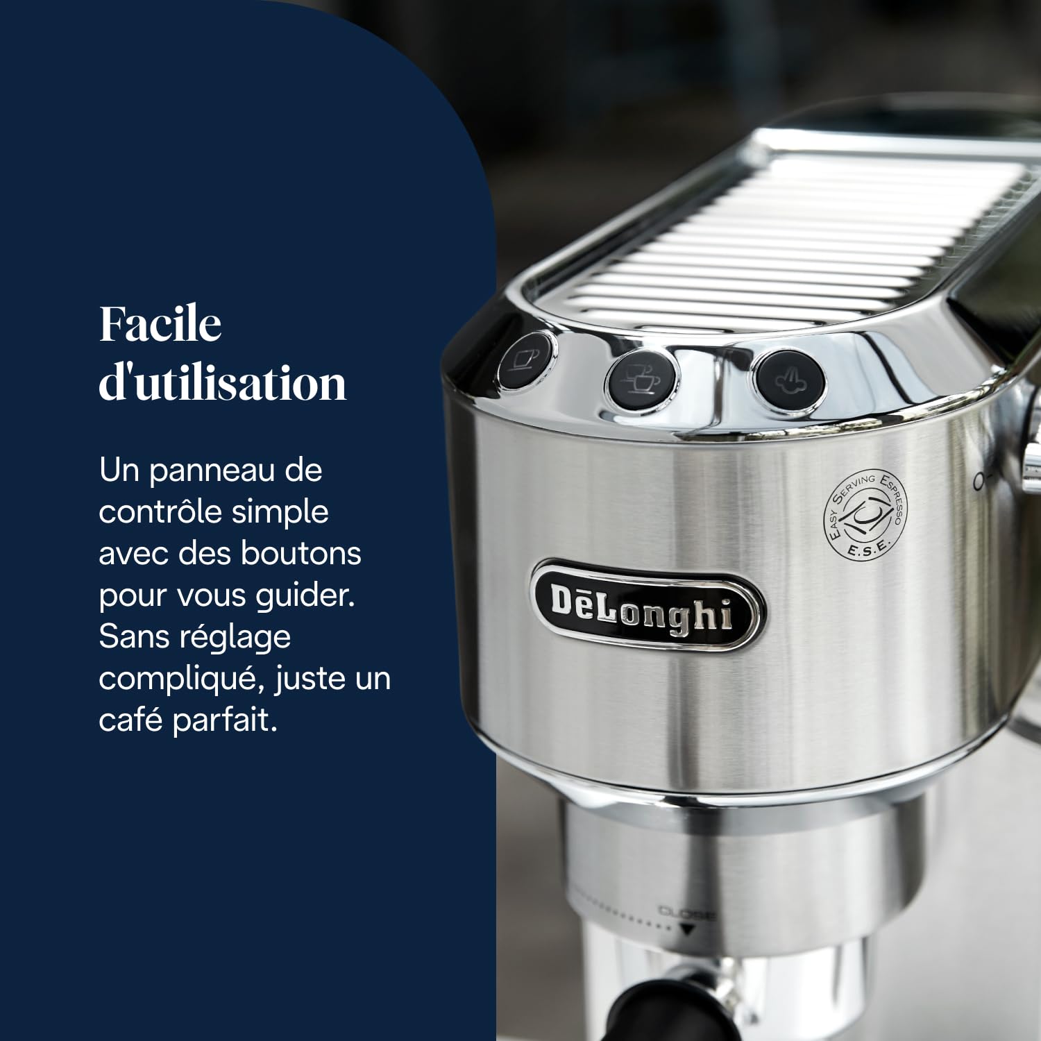 Machine à Expresso avec Buse à Mousse de Lait Professionnelle, Réservoir de 1 L, Boîtier en Métal | Elevira