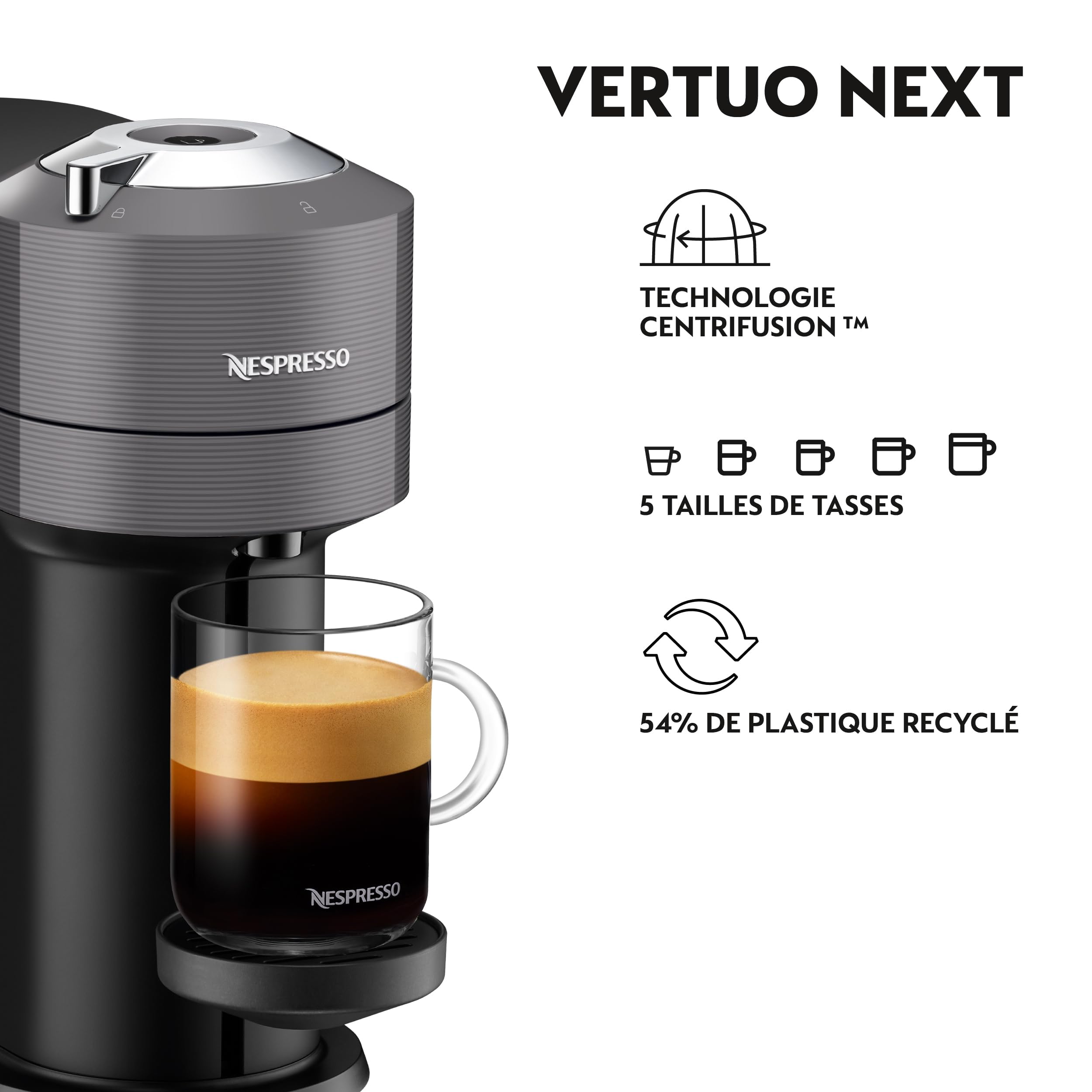 Vertuo Next, Machine à Café en Capsules, Machine à Café Portion Unique | Elevira