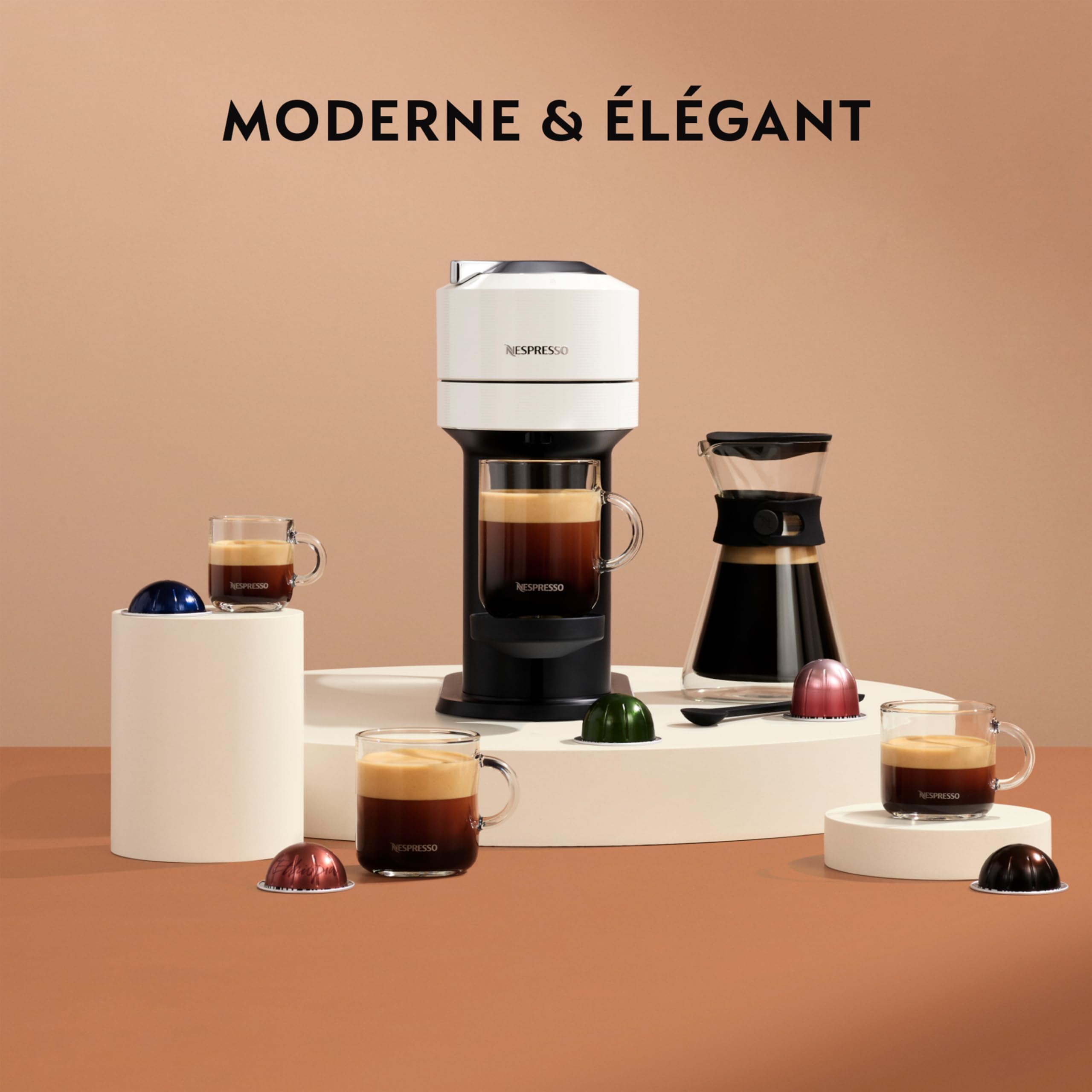 Machine à café Vertuo Next Blanc, 1.1L | Elevira
