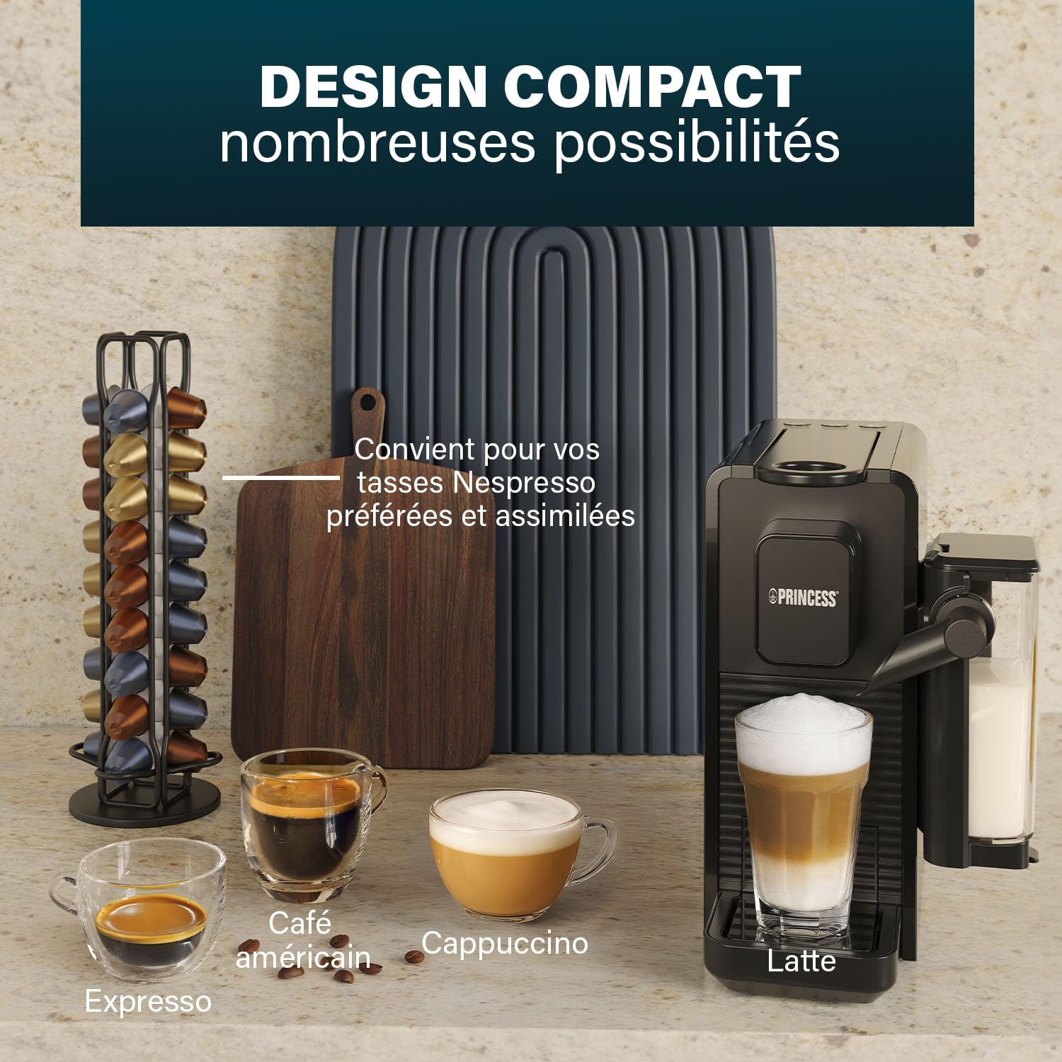 Machine à Café à Capsules and Latte Pro, Lait Automatique, 20 Bars | Elevira