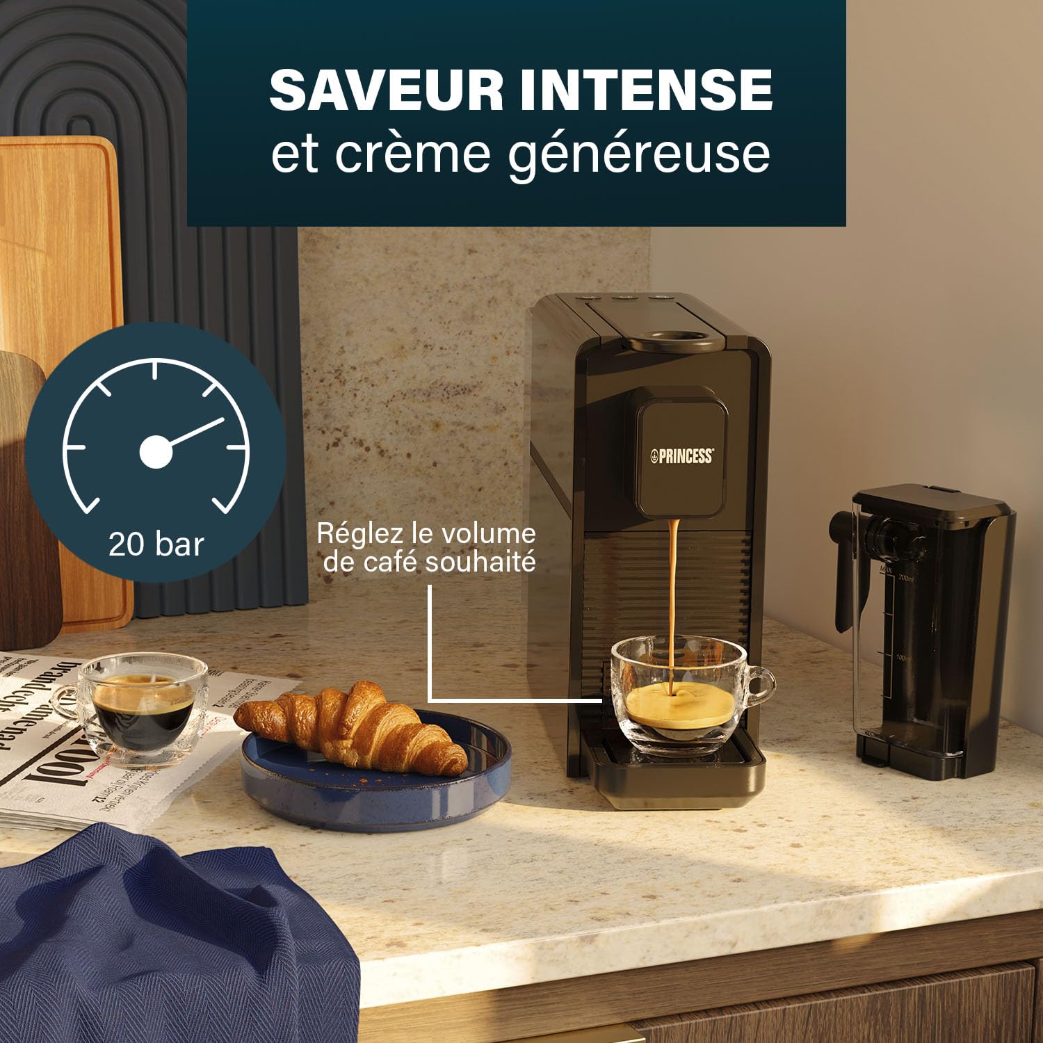Machine à Café à Capsules and Latte Pro, Lait Automatique, 20 Bars | Elevira