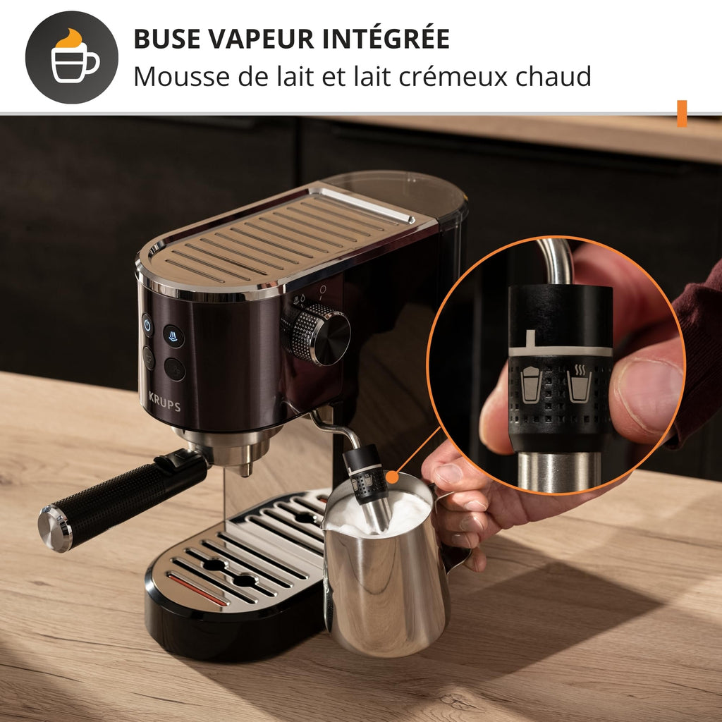 Virtuoso+, Machine expresso manuelle, Café à pompe, Noir | Elevira