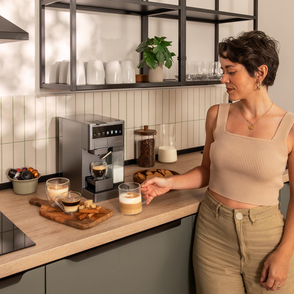 Cafetières à Capsules FreeStyle Latte T. Cafetière multifonctionnelle,1350 W avec réservoir de 400 ml | Elevira